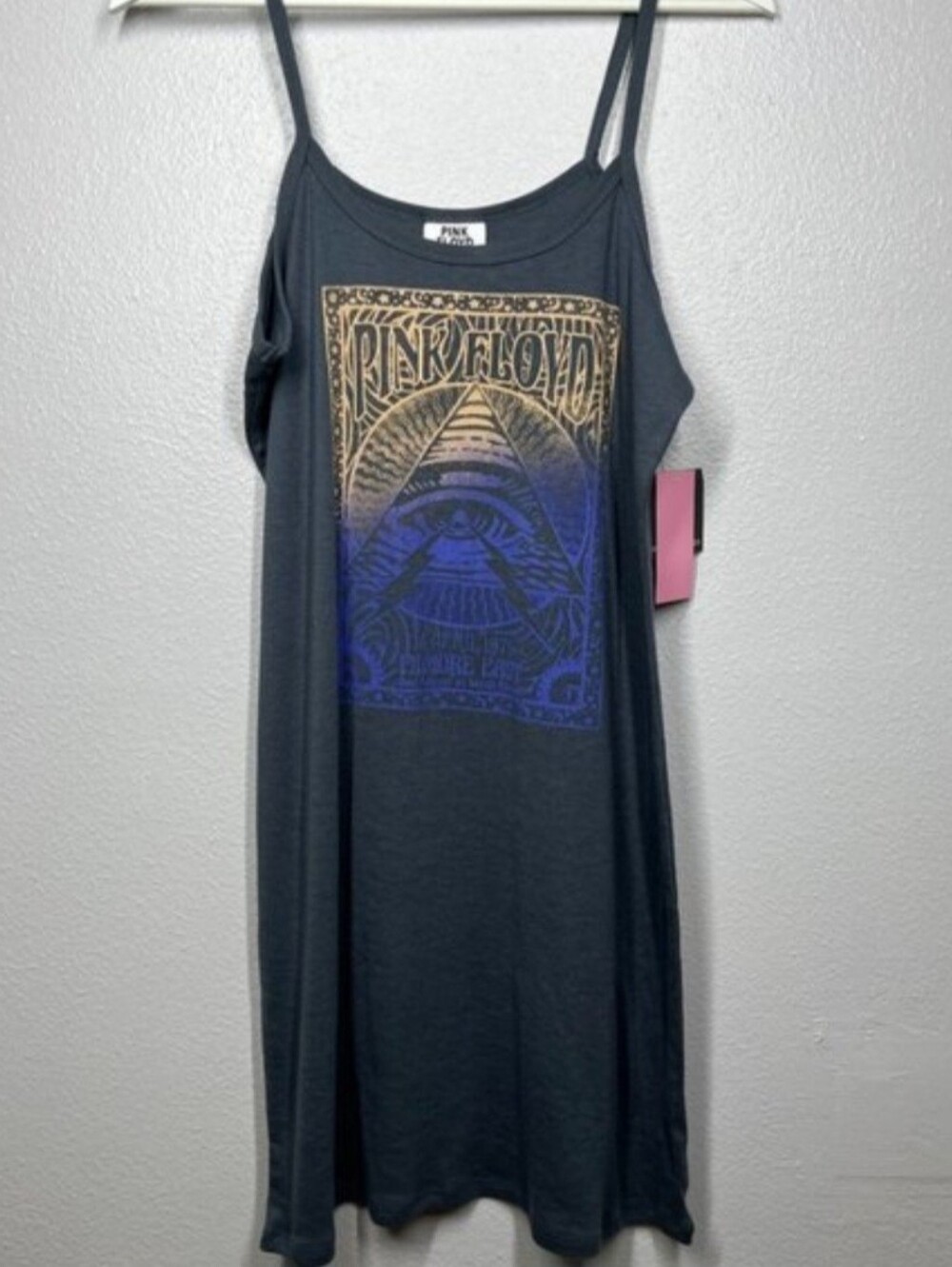 Pink Floyd Gray Graphic Cotton Tank Shirt Dress NWT Size 1X 2X